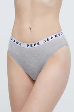 Nohavičky Pepe Jeans šedá farba