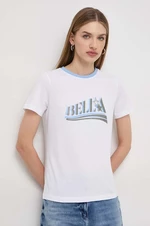 Bavlnené tričko Marella dámsky,biela farba,2413971084200