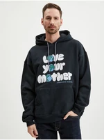 Black Mens Hoodie Converse Love Your Mother - Men