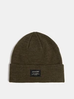 Dark Green Knitted Winter Beanie Jack & Jones DNA - Men