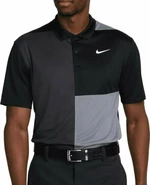 Nike Dri-Fit Victory+ Blocked Mens Polo Black/Smoke Grey/Dark Smoke Grey/White M