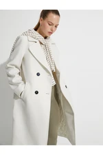 Koton Long Oversize Cashmere Coat Double Breasted Buttoned with Pockets Koton Long Oversize Cashmere Coat Double Breasted Buttoned with Pockets