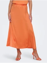 Orange women's satin maxi skirt JDY Fifi - Women's