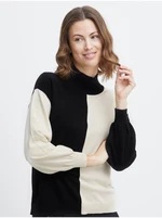 Cream-black women's sweater Fransa - Ladies