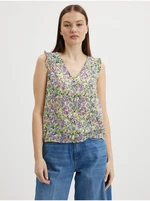 Purple-yellow floral blouse ONLY Gerda - Women