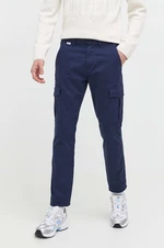 Nohavice Tommy Jeans pánske, tmavomodrá farba, strih cargo