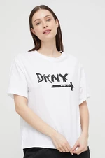 Pyžamové tričko Dkny bílá barva