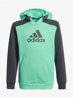 Black-green boys sweatshirt Adidas Performance - unisex