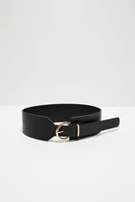 Belt with gold buckle