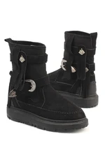 Capone Outfitters Women's Round Toe Shearling Boots.