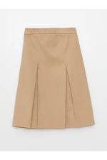 LC Waikiki Girl's Skirt with Elastic Waist and Pleated Pleat