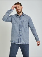 Light Grey Men's Denim Shirt Tom Tailor Denim - Men's