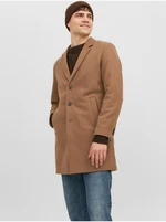 Brown men's coat with wool Jack & Jones Morrison - Men