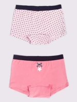 Yoclub Kids's Cotton Girls' Boxer Briefs Underwear 2-Pack BMA-0001G-AA30