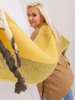 Yellow winter scarf with patterns