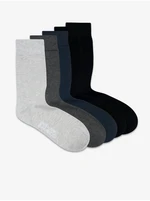 Jack & Jones Set of five pairs of socks in grey, black and navy blue Jack & Jon - Men's