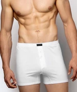 Men's classic boxer shorts with buttons ATLANTIC 2PACK - white