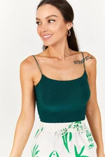 armonika Women's Emerald Rope Straps Lined Crop Top
