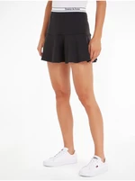 Black Ladies Skirt Tommy Jeans Logo Taping Skir - Women