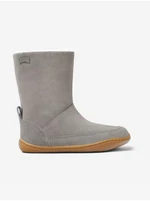 Grey Girls' Winter Suede Boots Camper Peu - Girls