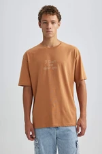 DEFACTO Oversize Fit Crew Neck Printed T-Shirt