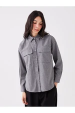 LC Waikiki Straight Long Sleeve Oversize Women's Lumberjack Shirt Jacket