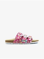 Pink girly floral slippers Richter - Girls