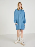 Blue Hoodie Dress Pepe Jeans Dana - Women