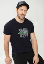 Volcano Man's T-shirt T-Newcity M02033-S23 Navy Blue