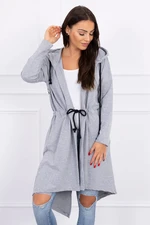 Coat with longer back grey