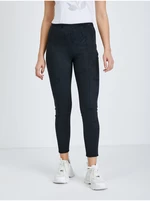 Black Women's Shortened Leggings in Suede Guess Maya - Women