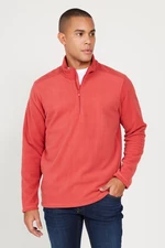 AC&Co / Altınyıldız Classics Men's Coral Anti-Pilling Non-Pilling Standard Fit Stand-up Collar Fleece Sweatshirt