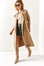 Olalook Women's Mink Unlined Trench Coat with Pocket