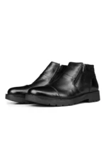 Ducavelli Liverpool Genuine Leather Anti-Slip Sole Zipper Chelsea Daily Boots Black Ducavelli Liverpool Genuine Leather Anti-Slip Sole Zipper Chelsea Daily Boots Black