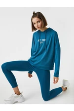Koton Printed Long Sleeve Hooded Sweatshirt
