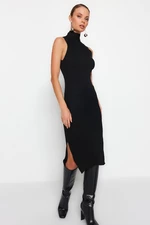 Trendyol Black Midi Knitwear Sleeveless Dress