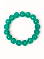Bracelet of pearls on an elastic band green