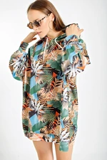 Bigdart 4125 Green Oversized Sweat Dress