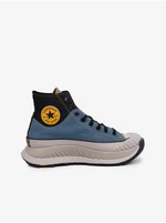 Converse Mens Ankle Sneakers Black and Blue with Suede Details Convers - Men