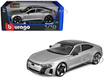 2022 Audi RS e-tron GT Silver Metallic with Sunroof 1/18 Diecast Model Car by Bburago