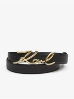 Black women's leather belt KARL LAGERFELD - Women