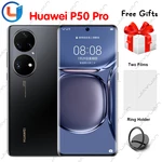 Original Huawei P50 Pro 4G Mobile Phone 6.6 Inches Curved Screen HarmonyOS Snapdragon 888 Octa Core 4360mAh NFC Smartphone