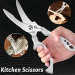 Multifunctional Kitchen Scissors Stainless Steel Powerful Chicken Bone Fruit Seafood Fish Scale Scissors Kitchen Accessories