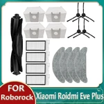 For Xiaomi Roidmi Eve Plus SDJ01RM Vacuum Cleaner Main Side Brush Hepa Filter Washable Mop Cloth Dust Bag AccessoriesReplacement