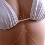 Women vintage fashion Crossover Star Harness Bikini Body Belly Waist Necklace Chain Jewelry