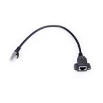 Ethernet LAN Network Extension Cable JETTING New 30cm RJ45 Cable Male to Female Screw Panel Mount