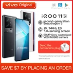 Original VIVO iQOO11s iqoo 11s 5G Mobile Phone 6.78 Inch AMOLED Snapdragon 8 Gen2 200W SuperFlash Charge 50M Triple Camera NFC