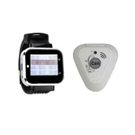 Wireless Pager System Restaurant 1 Call Button Transmitters + 1 Wrist Watch Receiver 433MHz For Factory Cafe Clinic Bar