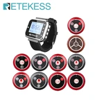 RETEKESS Wireless Waiter Calling System Restaurant Pager TD110 Watch Receiver +10 T117 Call Button Customer Service For Hookah