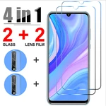 4in1 Phone Glass For Huawei P50 P30 Pro P20 P40 Lite 2019 5G Camera Screen Protector For Huawei P Smart 2020 2021 Z S Y6 Glass